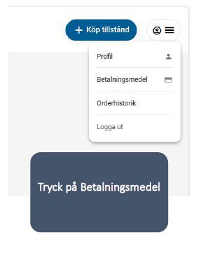 Tryck på Betalningsmedel.