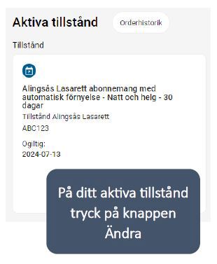 Välj p-tillstånd och tryck på Ändra.