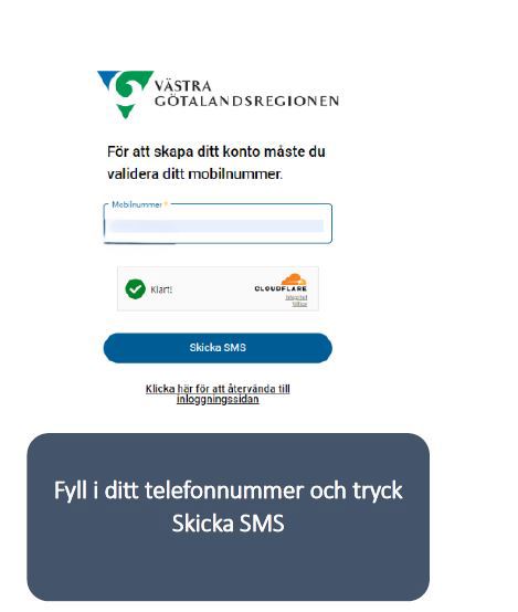 Skriv in mobilnummer