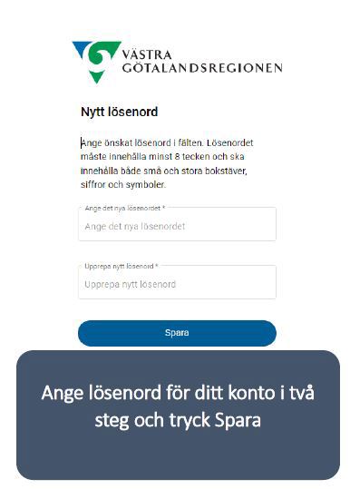 Skriv in lösenord, tryck Spara.