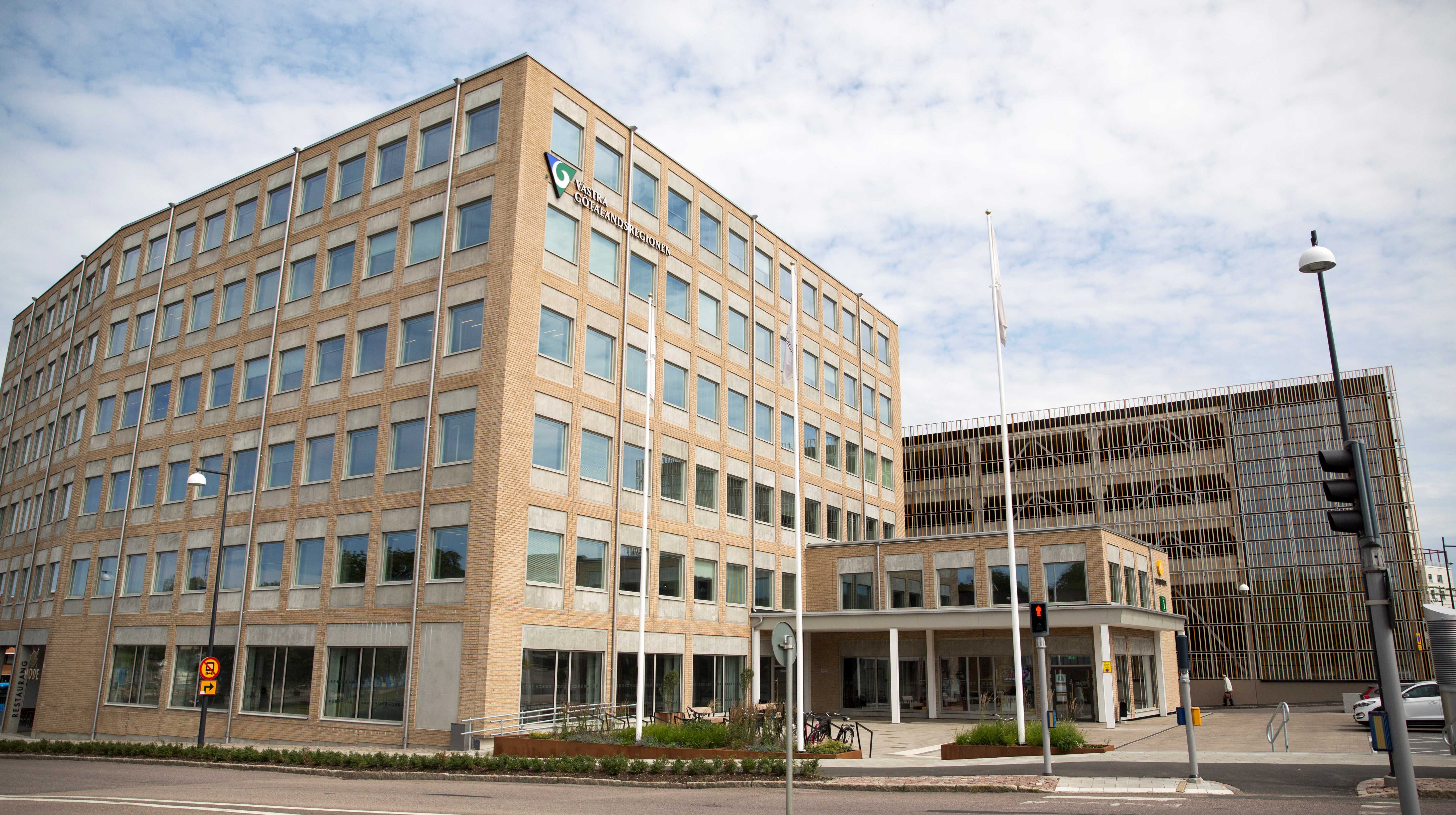 Exteriör av Regionens hus i Skövde.